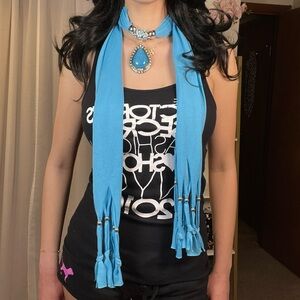 Blue Statement Scarf ♡